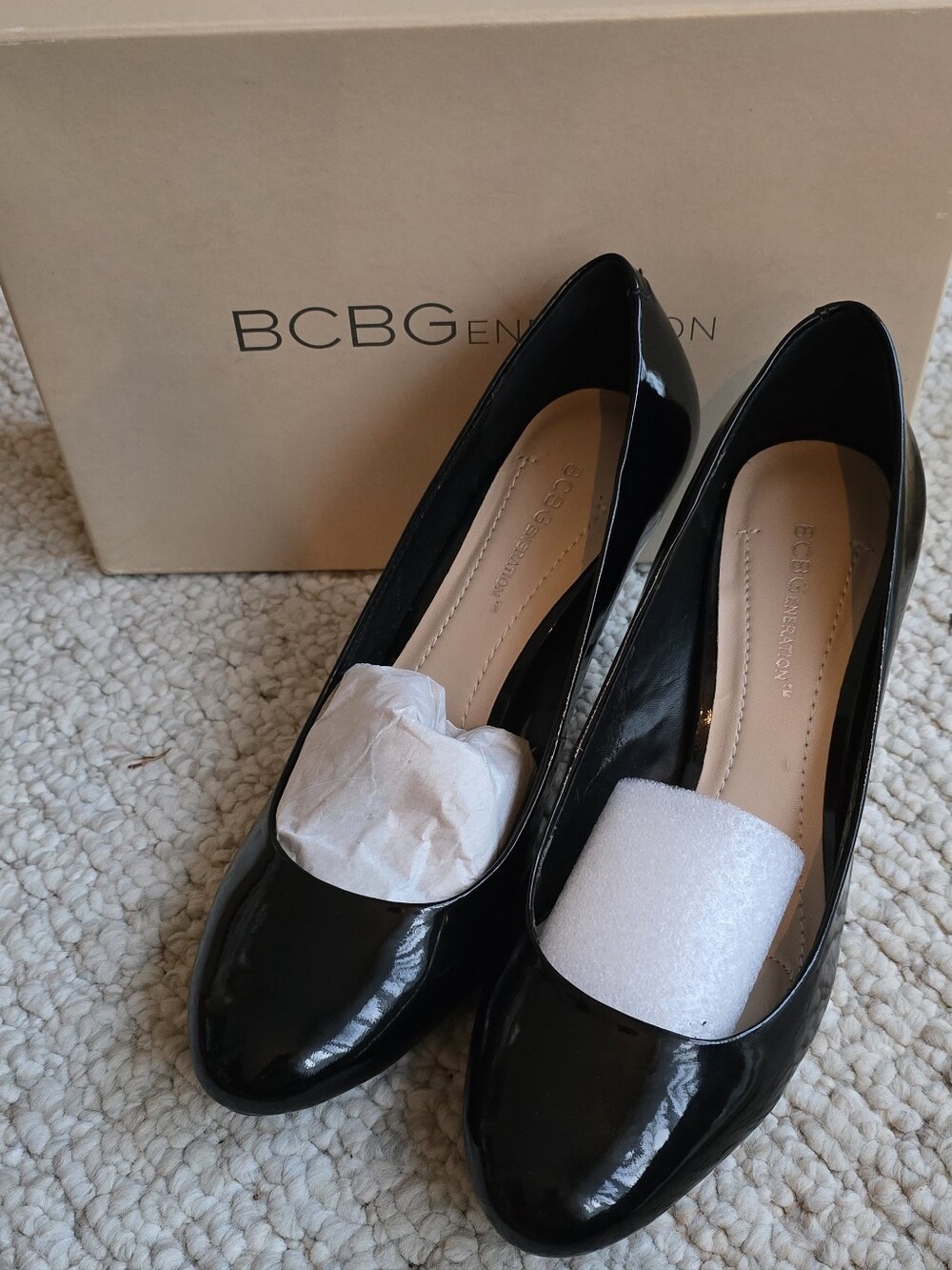 NIB BCBG Generation BG Payge Black Heels 8